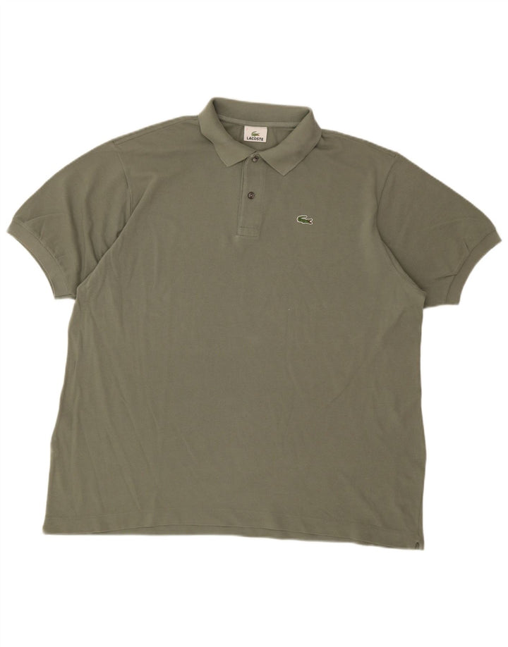 Lacoste Mens Polo Shirt Size 7 2XL Khaki Cotton