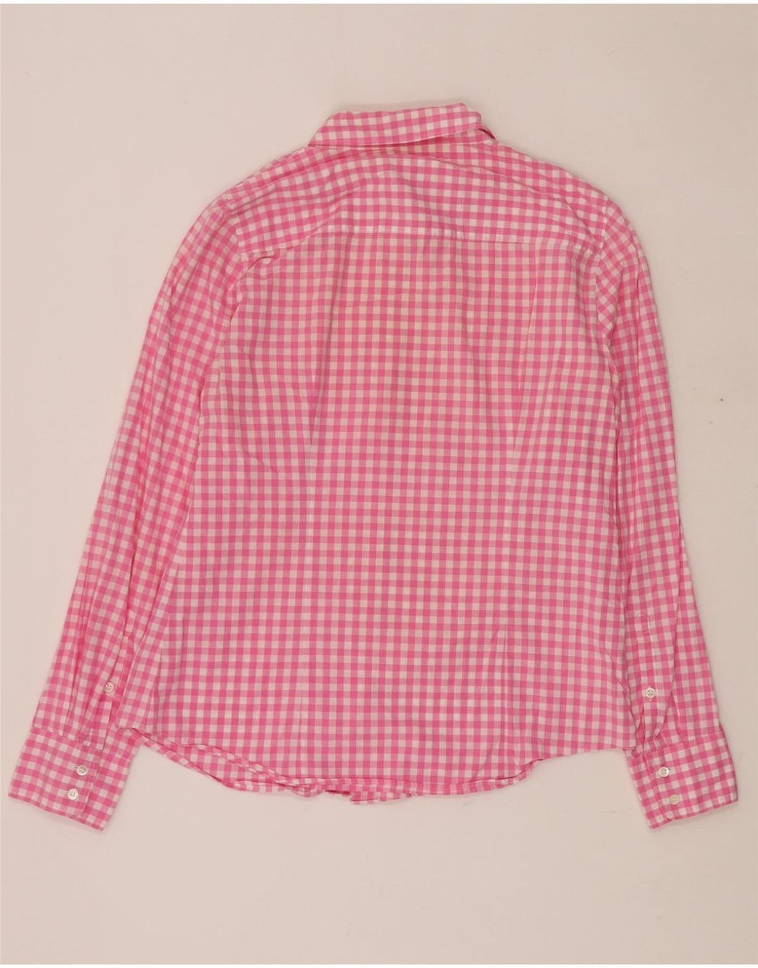 J. CREW Womens Shirt UK 14 Medium Pink Gingham