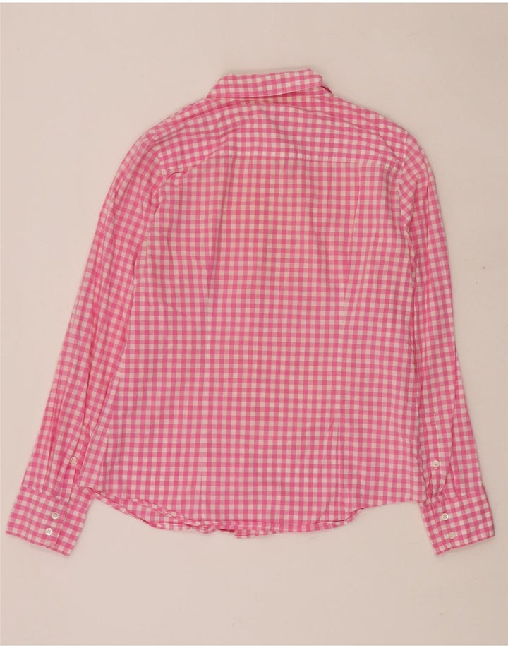 J. CREW Womens Shirt UK 14 Medium Pink Gingham