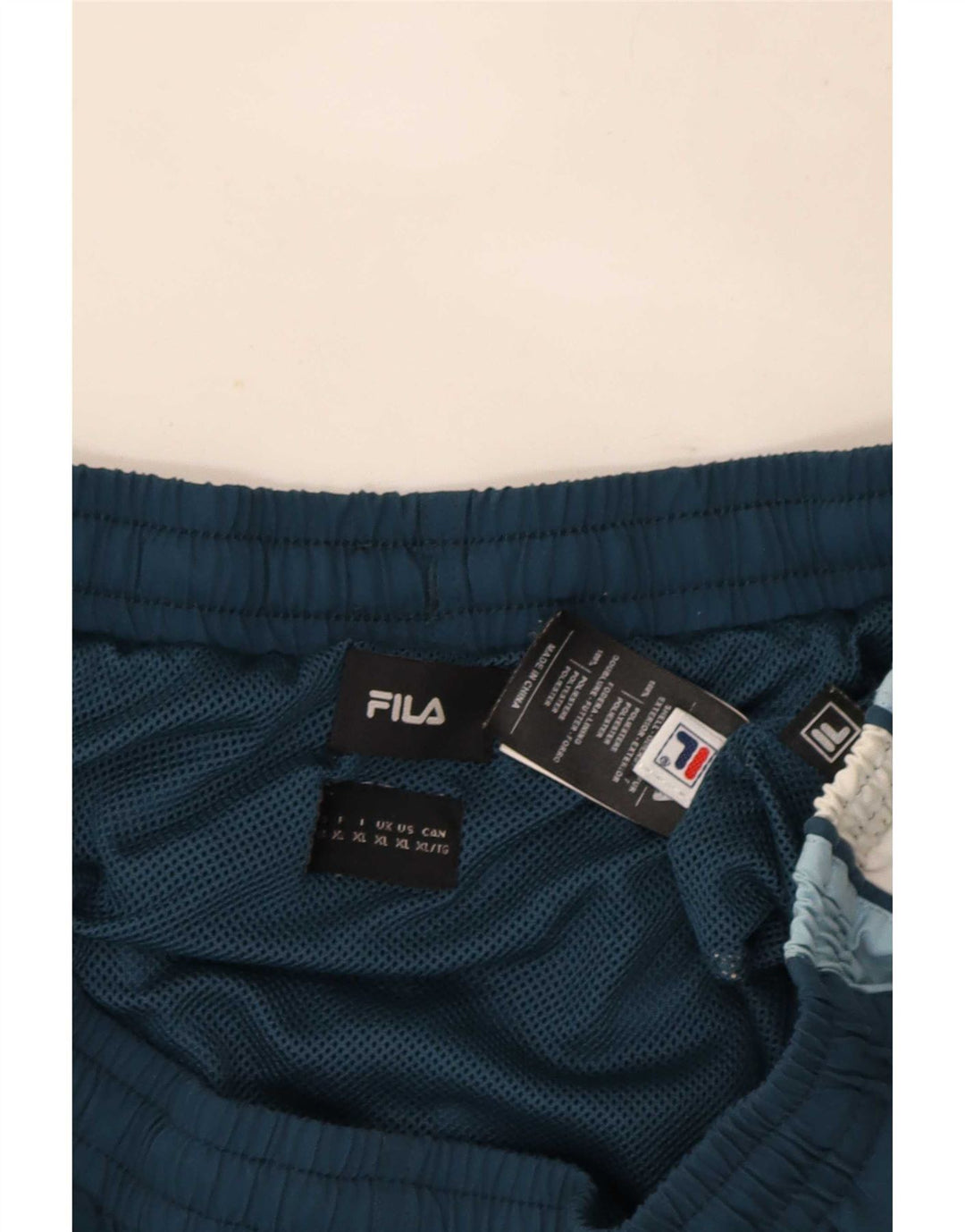 Fila Mens Graphic Sport Shorts XL Navy Blue Colourblock Polyester