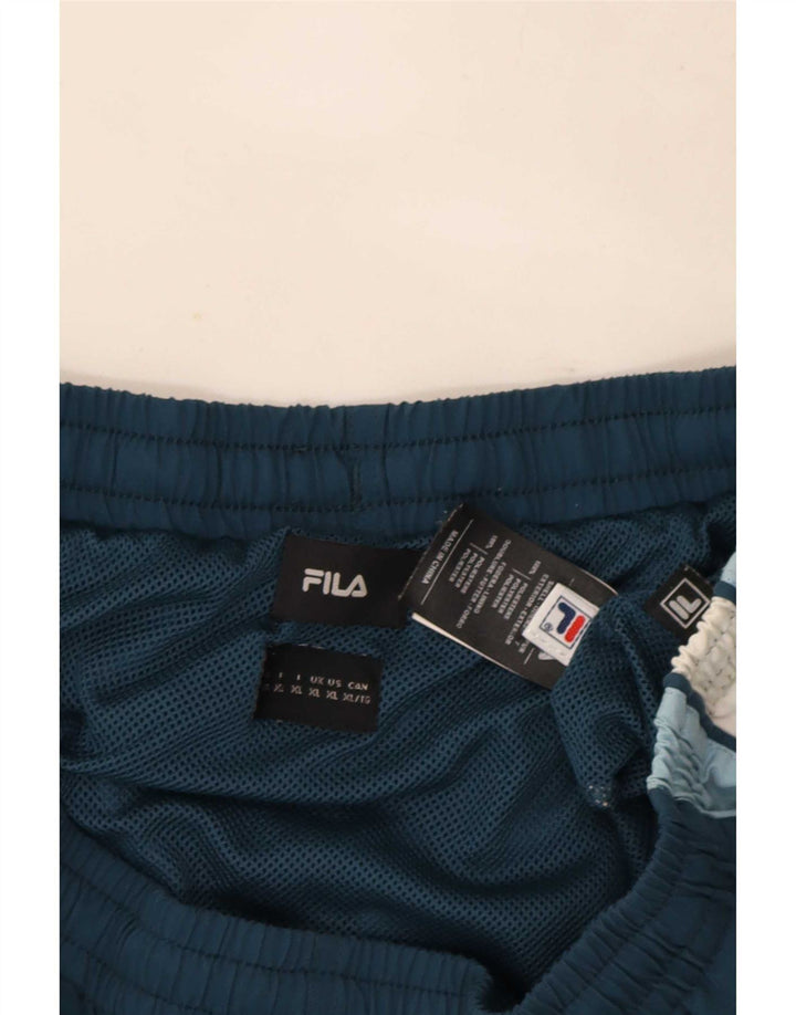 Fila Mens Graphic Sport Shorts XL Navy Blue Colourblock Polyester
