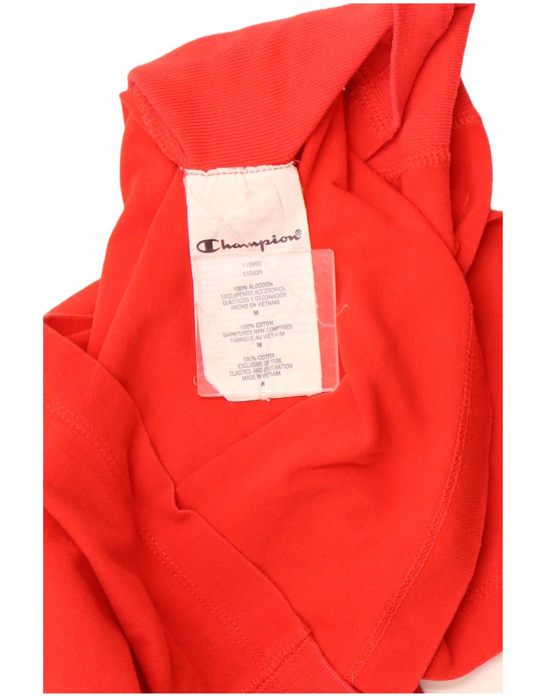 CHAMPION Womens Graphic T-Shirt Top UK 12 Medium Red Cotton