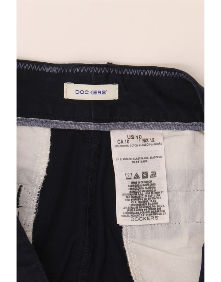 DOCKERS Womens Chino Shorts US 10 Large W34  Navy Blue Cotton Vintage Dockers and Second-Hand Dockers from Messina Hembry 