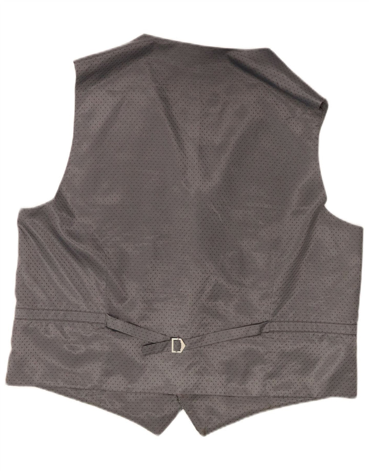 Harris Tweed Mens Waistcoat 2XL Grey New Wool