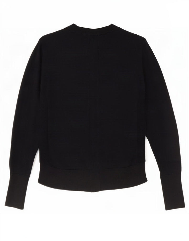 Jigsaw Womens Turtle Neck Jumper Sweater UK 12 Medium Black Wool