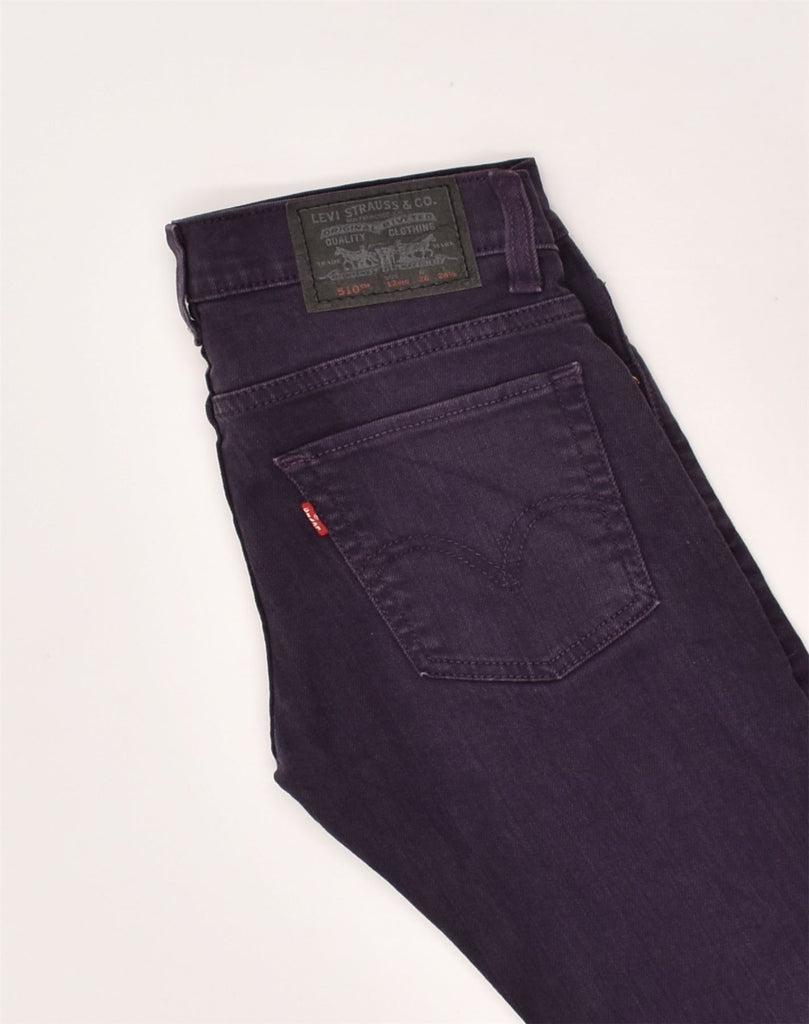 LEVI'S Girls 510 Skinny Jeans 11-12 Years W26 L28 Purple Cotton | Vintage Levi's | Thrift | Second-Hand Levi's | Used Clothing | Messina Hembry 