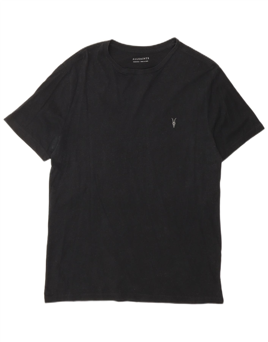 ALL SAINTS Mens T-Shirt Top Medium Black Cotton