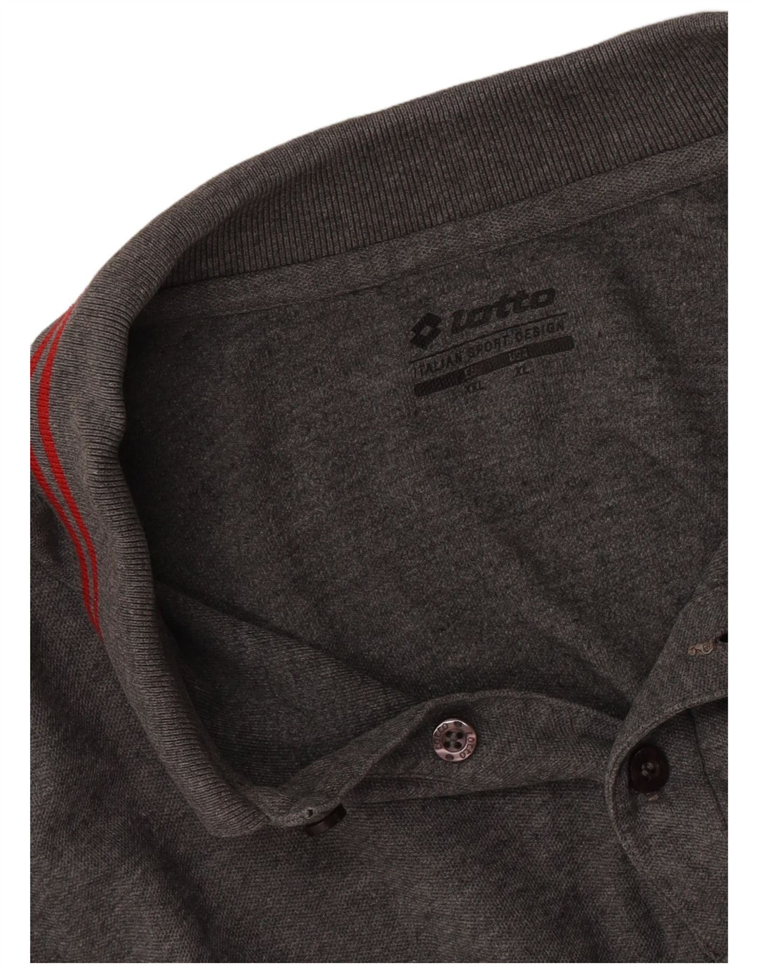 Lotto Mens Long Sleeve Polo Shirt 2XL Grey