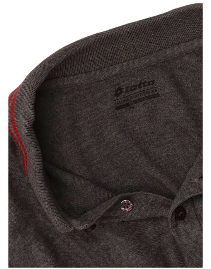 Lotto Mens Long Sleeve Polo Shirt 2XL Grey