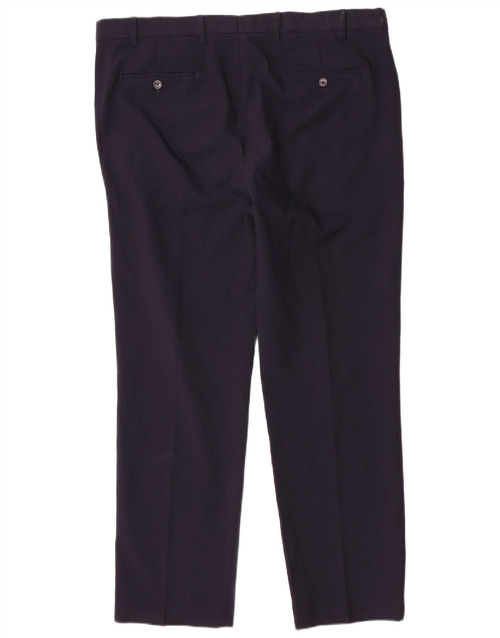 Marks & Spencer Mens Straight Regular Suit Trousers W40 L31 Navy Blue