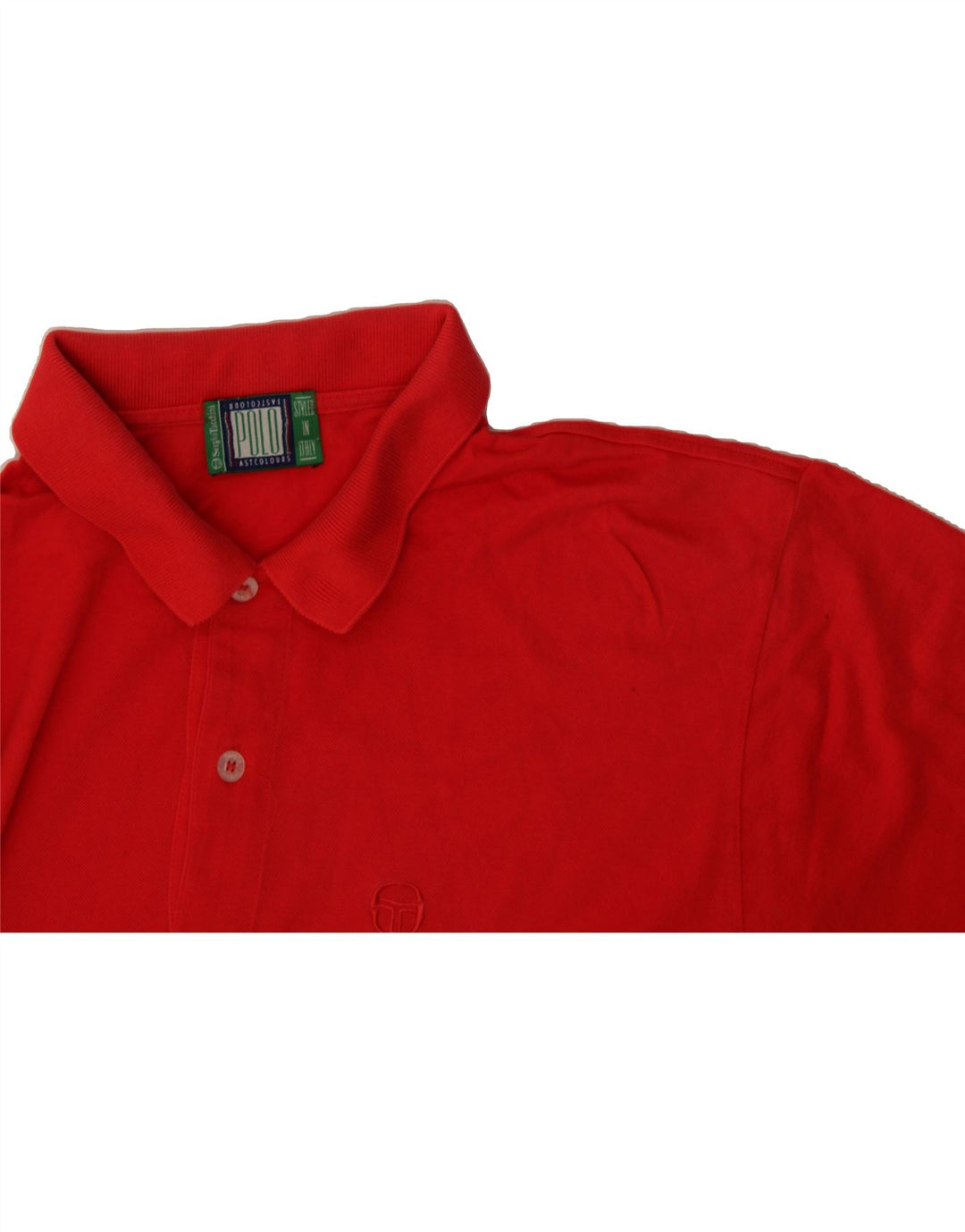 SERGIO TACCHINI Mens Polo Shirt Large Red Vintage Sergio Tacchini and Second-Hand Sergio Tacchini from Messina Hembry 
