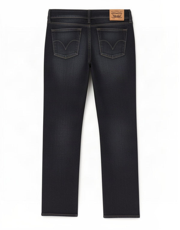 Levi's Womens 571 Straight Jeans W29 L29 Navy Blue Cotton
