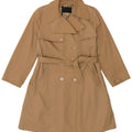 Vintage Womens Double Breasted Trench Coat IT 50 XL Beige Polyester