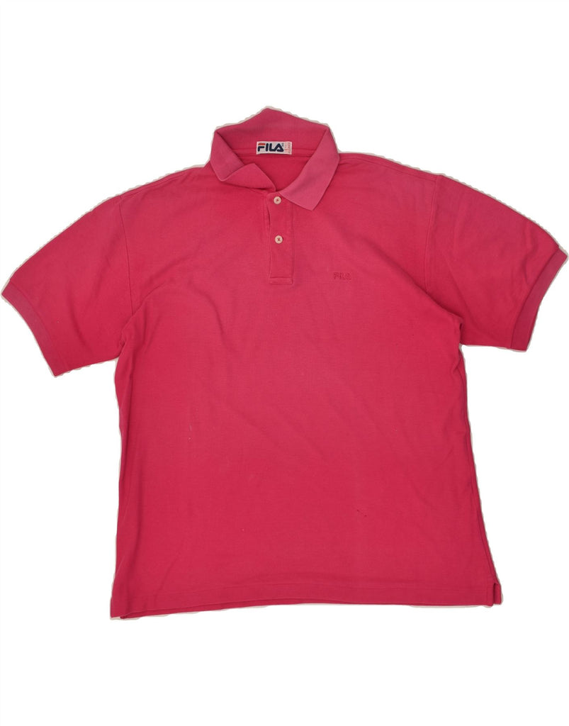 FILA Mens Polo Shirt XL Pink Cotton | Vintage Fila | Thrift | Second-Hand Fila | Used Clothing | Messina Hembry 