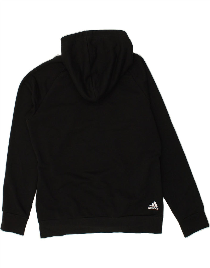 ADIDAS Mens Graphic Hoodie Jumper Small Black Cotton | Vintage Adidas | Thrift | Second-Hand Adidas | Used Clothing | Messina Hembry 