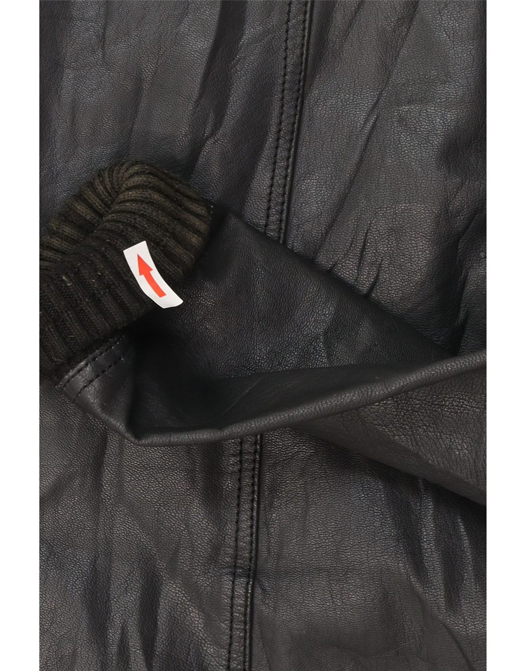 XDYE Mens Bomber Leather Jacket UK 42 XL Black Leather