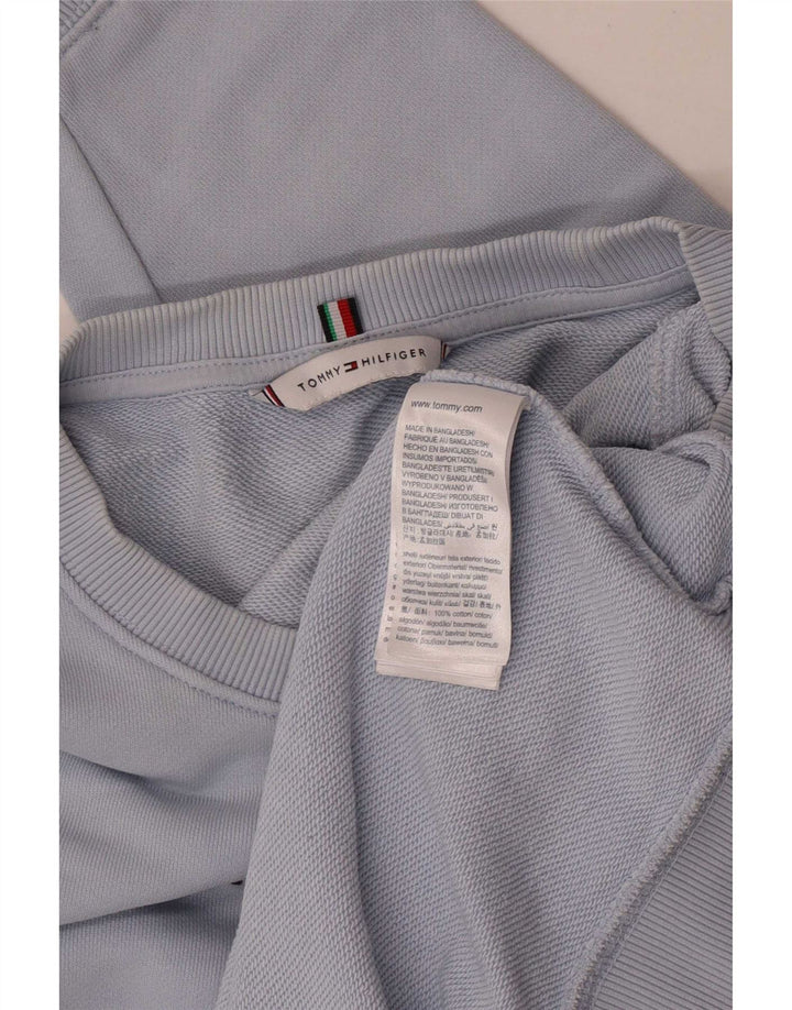 Tommy Hilfiger Womens Graphic Sweatshirt Jumper UK 14 Large Blue