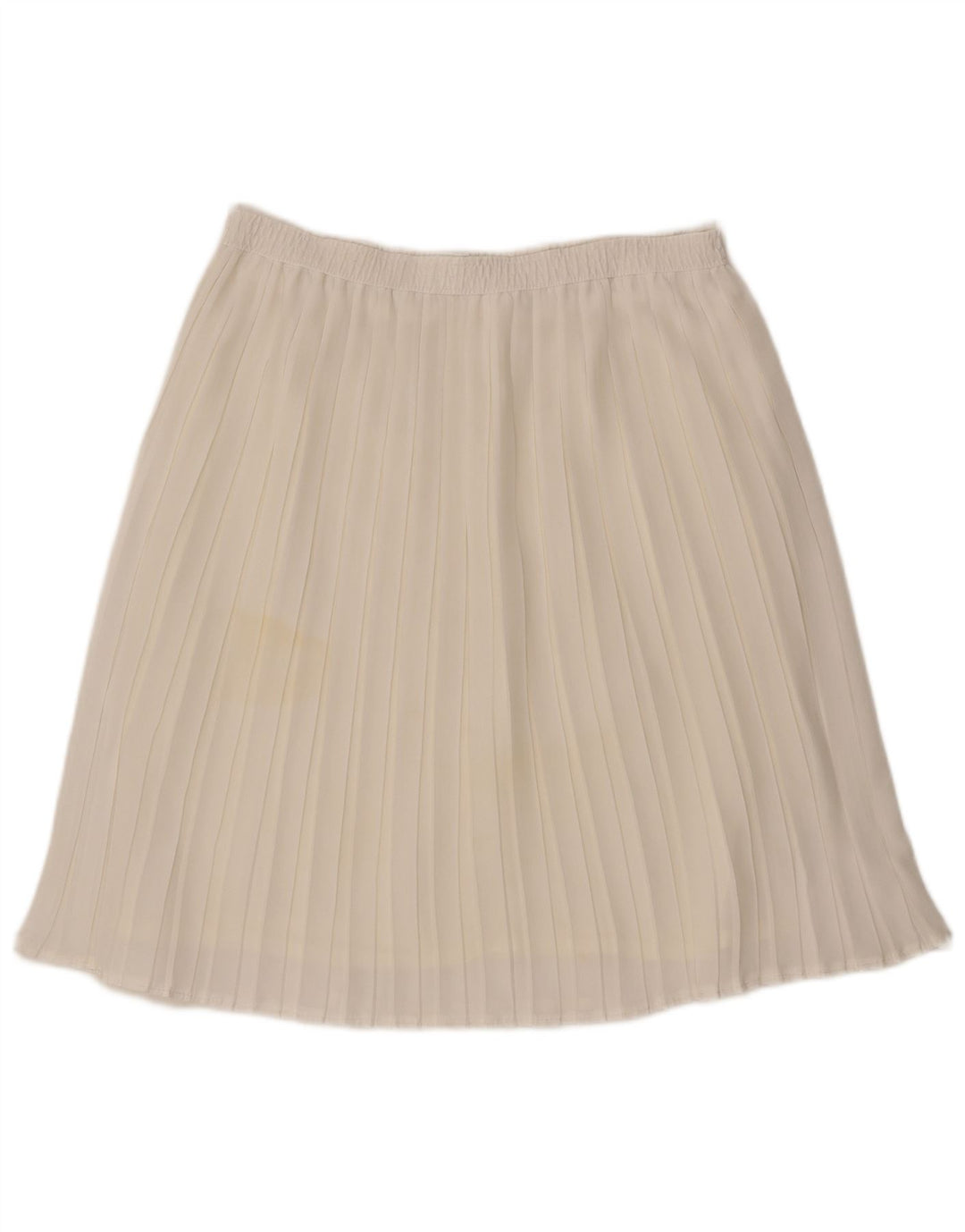 Vintage Womens Pleated Skirt W36 XL Off White Polyester
