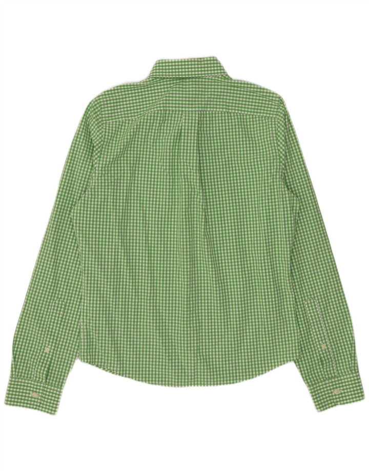 Abercrombie & Fitch Mens Muscle Shirt Medium Green Gingham Cotton