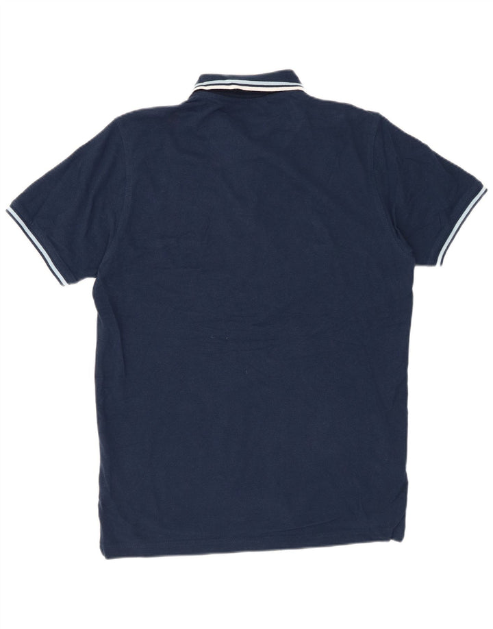 Pierre Cardin Mens Regular Fit Polo Shirt Medium Navy Blue Cotton
