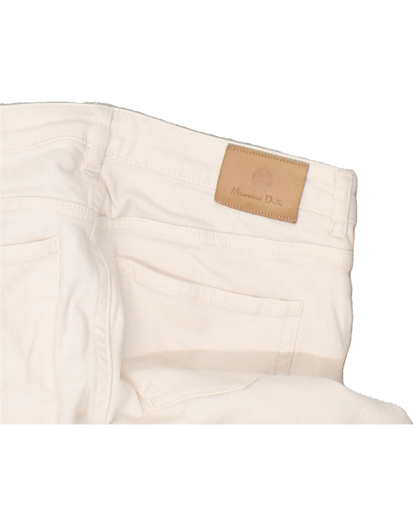 MASSIMO DUTTI Womens Mid Rise Straight Cropped Jeans W28 L27 Off White | Vintage Massimo Dutti | Thrift | Second-Hand Massimo Dutti | Used Clothing | Messina Hembry 