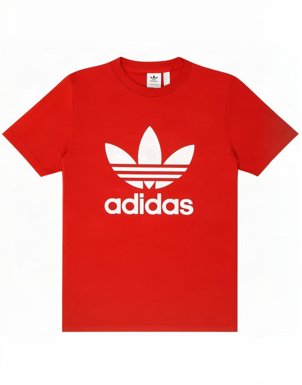 Adidas Womens Graphic T-Shirt Top UK 16 Large Red Cotton