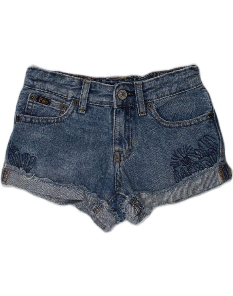 POLO RALPH LAUREN Girls Denim Shorts 6-7 Years Small W22 Blue Cotton | Vintage Polo Ralph Lauren | Thrift | Second-Hand Polo Ralph Lauren | Used Clothing | Messina Hembry 