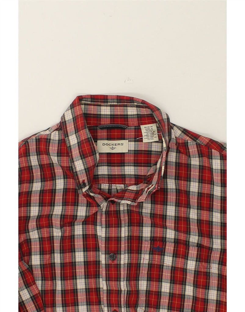 DOCKERS Mens Shirt Medium Red Check Cotton | Vintage Dockers | Thrift | Second-Hand Dockers | Used Clothing | Messina Hembry 