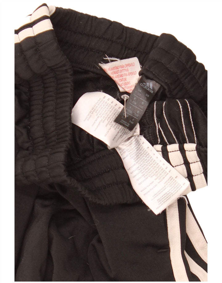Adidas Boys Tracksuit Trousers Joggers 9-10 Years  Black Polyester