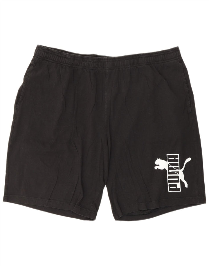 PUMA Mens Graphic Sport Shorts 2XL Black Cotton