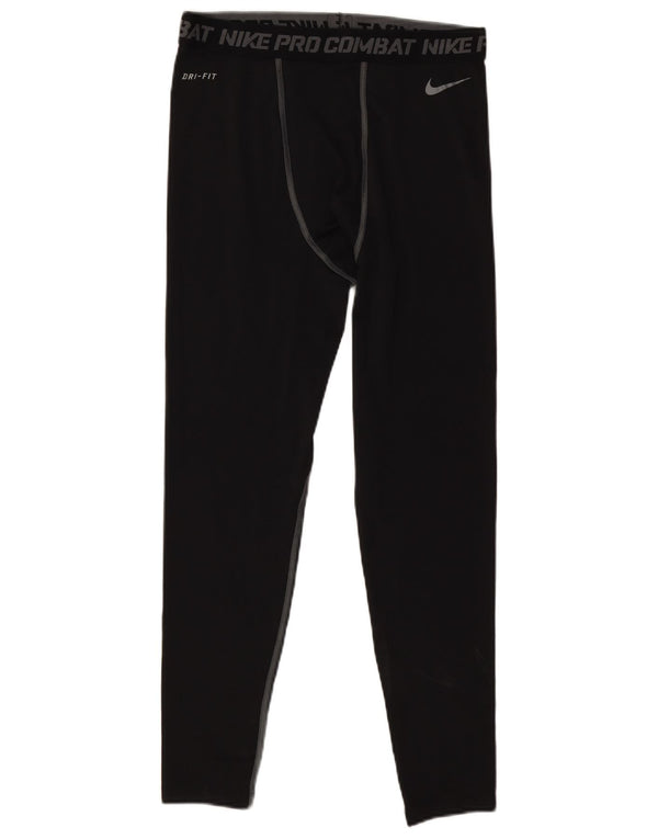 Nike Boys Dri Fit Graphic Leggings 13-14 Years XL Black Polyester