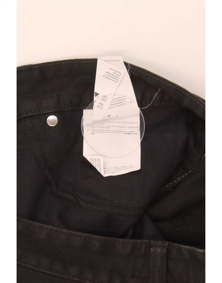 Hugo Boss Mens Straight Jeans W34 L32 Black Cotton