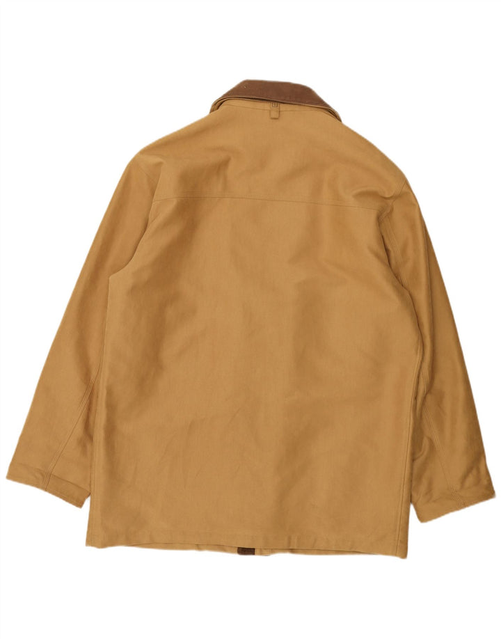Delahaye Mens Utility Jacket UK 40 Large Beige Cotton