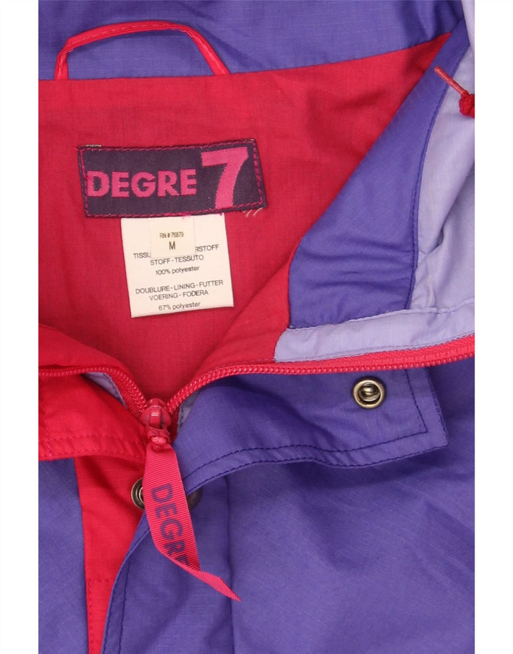 Degre 7 Mens Pullover Hooded Ski Jacket UK 38 Medium Purple Colourblock