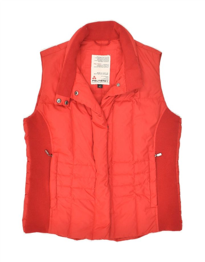 PEUTEREY Womens Padded Gilet IT 42 Medium Red Polyester | Vintage PEUTEREY | Thrift | Second-Hand PEUTEREY | Used Clothing | Messina Hembry 