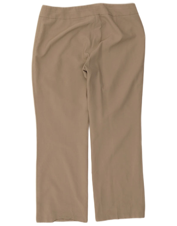 Marks & Spencer Womens Straight Chino Trousers UK 16 Large W34 L30 Beige