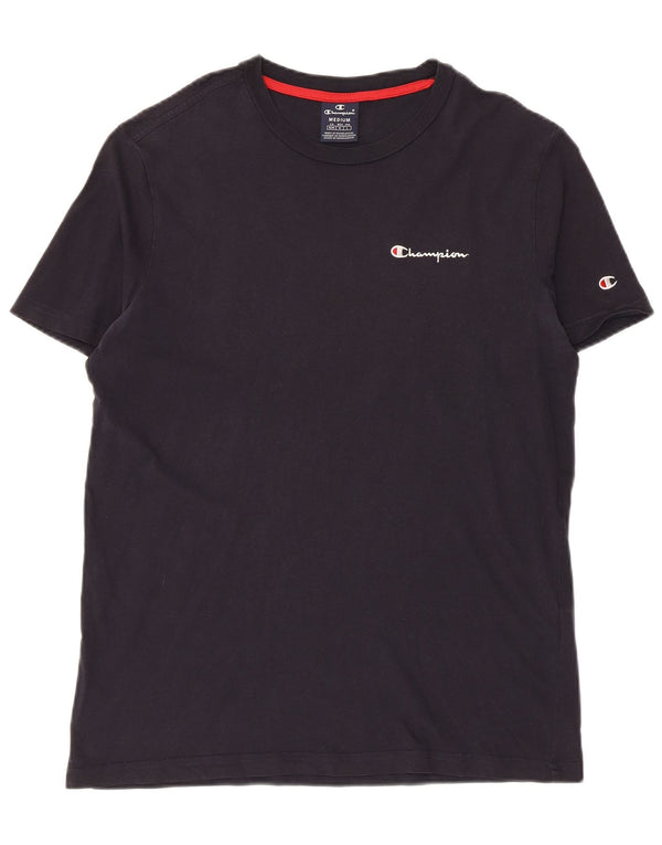 Champion Mens T-Shirt Top Medium Navy Blue Cotton