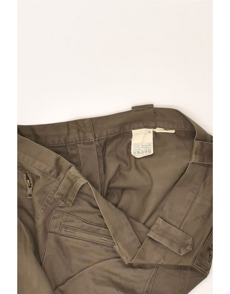 BENETTON Womens Capri Cargo Trousers IT 46 Large W34 Brown Cotton | Vintage Benetton | Thrift | Second-Hand Benetton | Used Clothing | Messina Hembry 