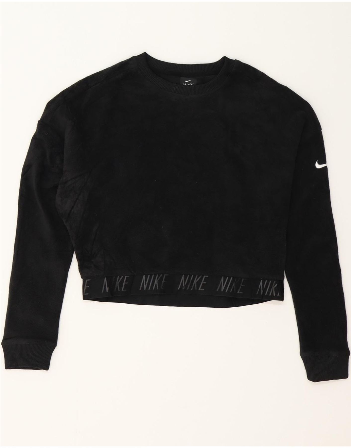 nike black crop jumper