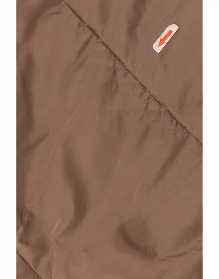 Zara Womens Hooded Oversized Padded Coat UK 18 XL Brown Polyester