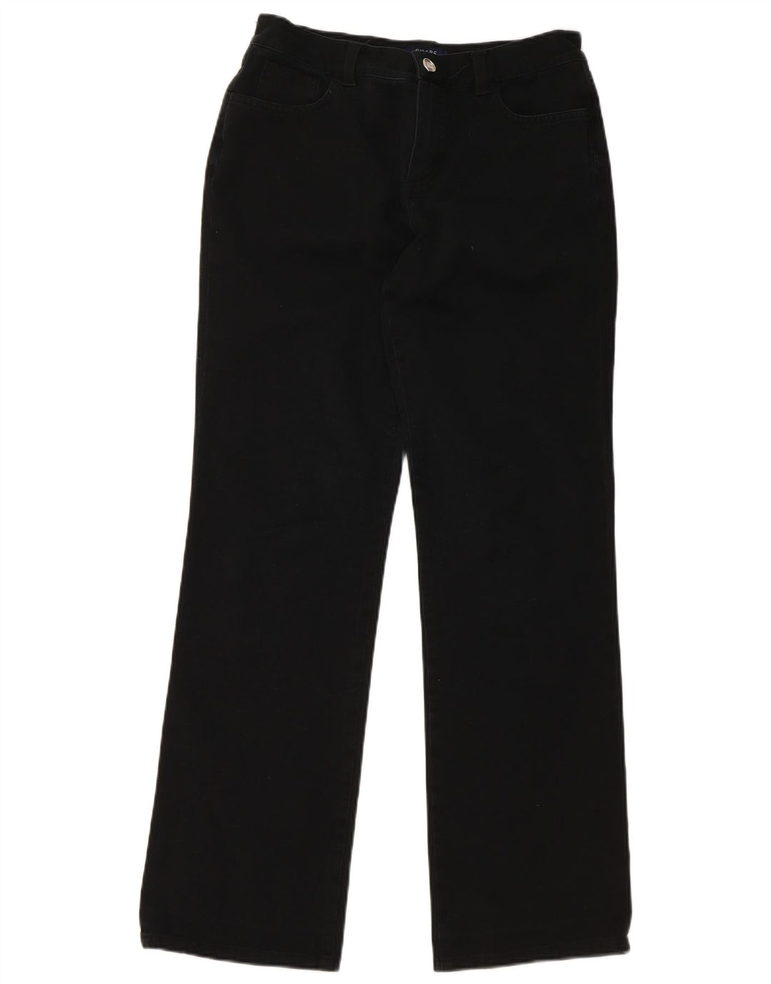 CHAPS Womens Straight Casual Trousers US 6 Medium W30 L30 Black Cotton