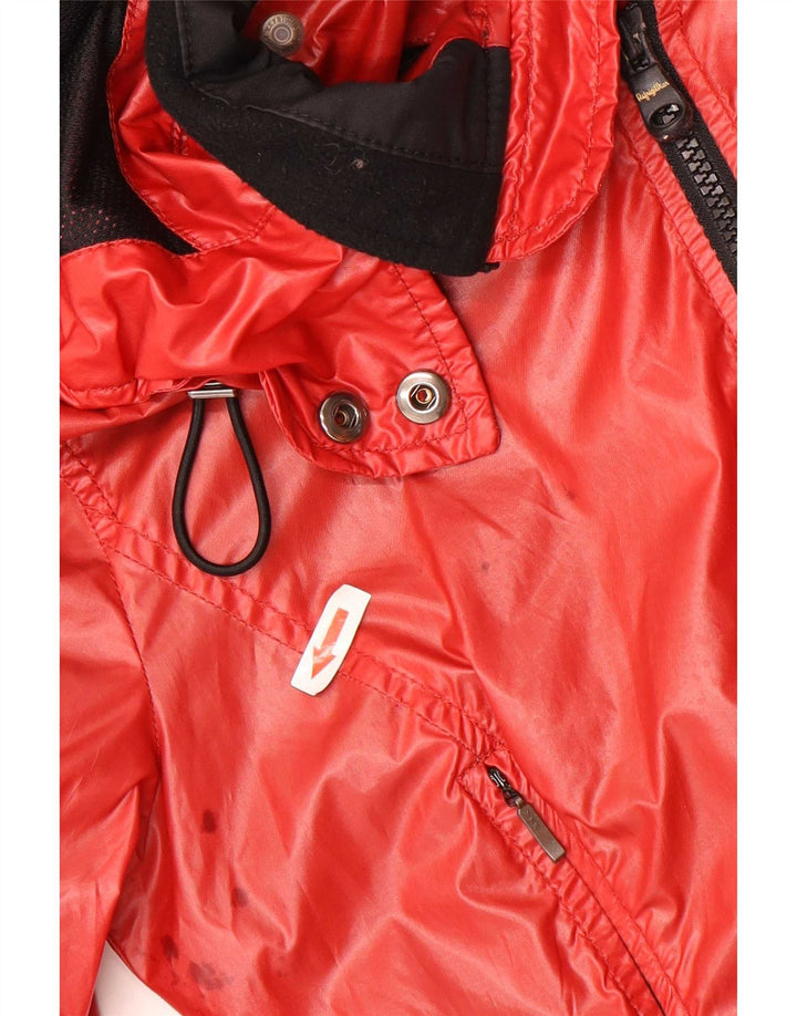 Refrigiwear Womens Hooded Rain Jacket IT 38 XS Red Polyester