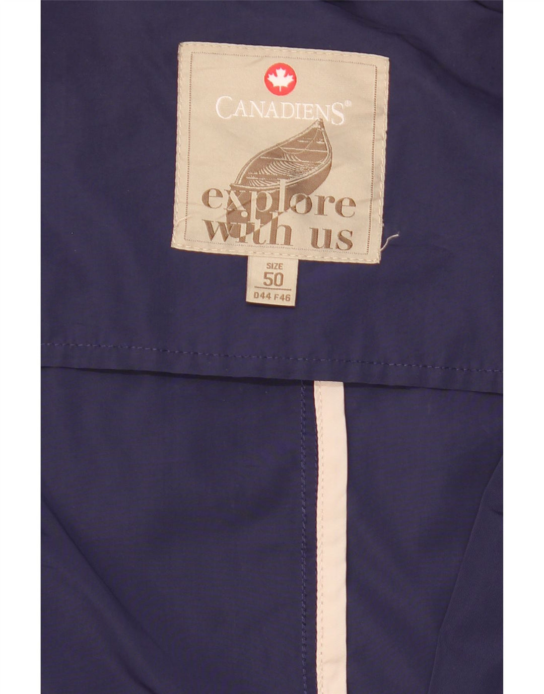 Canadiens Womens Hooded Raincoat IT 50 XL Navy Blue