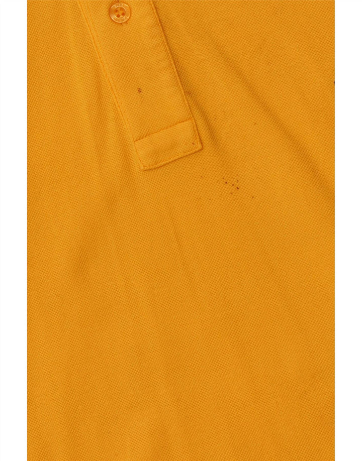 FRED PERRY Mens Polo Shirt Medium Yellow Cotton