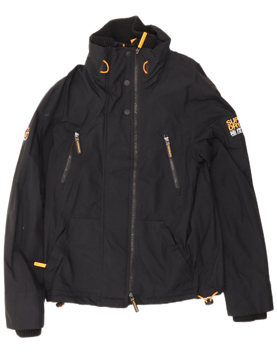 Superdry Mens Windattacker Windbreaker Jacket UK 38 Medium Black Nylon