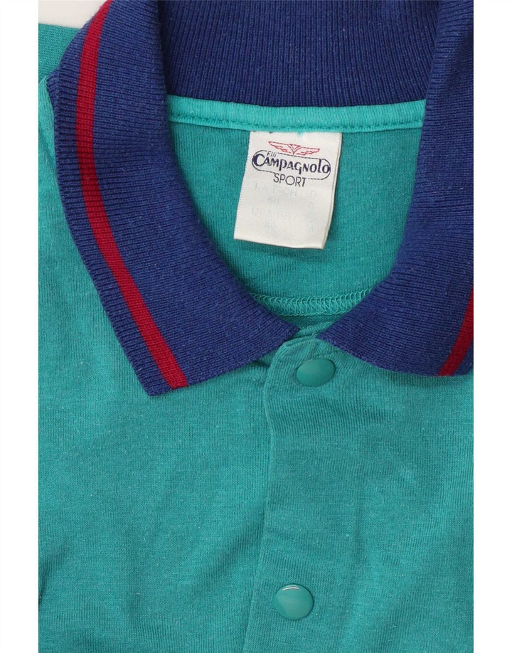 Campagnolo Mens Loose Fit Graphic Sweatshirt Jumper IT 50 Medium Turquoise