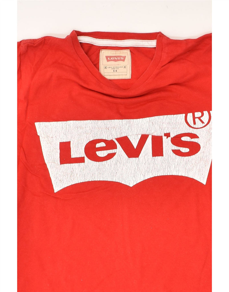 LEVI'S Boys Graphic T-Shirt Top 13-14 Years Red Cotton | Vintage Levi's | Thrift | Second-Hand Levi's | Used Clothing | Messina Hembry 