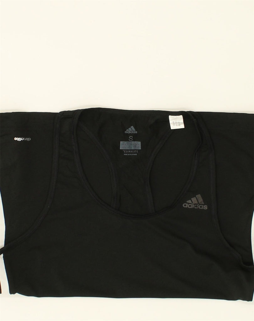 ADIDAS Womens Climalite Vest Top UK 8-10 Small Black Polyester | Vintage Adidas | Thrift | Second-Hand Adidas | Used Clothing | Messina Hembry 