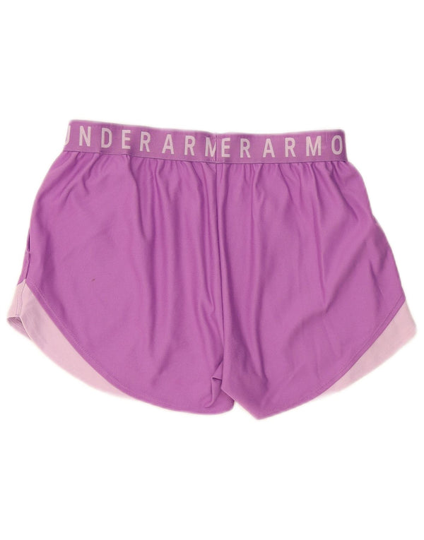 Under Armour Womens Graphic Sport Shorts UK 10 Small Purple Colourblock