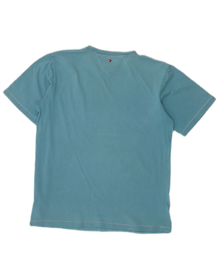 TOMMY HILFIGER Boys Graphic T-Shirt Top 13-14 Years Blue Cotton